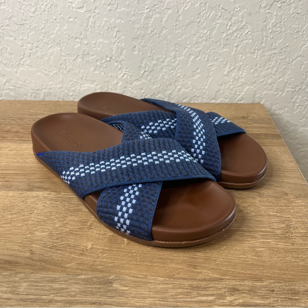 Rothy's The Weekend Double Strap Slide Indigo Women's 7.5 - Picture 4 of 6